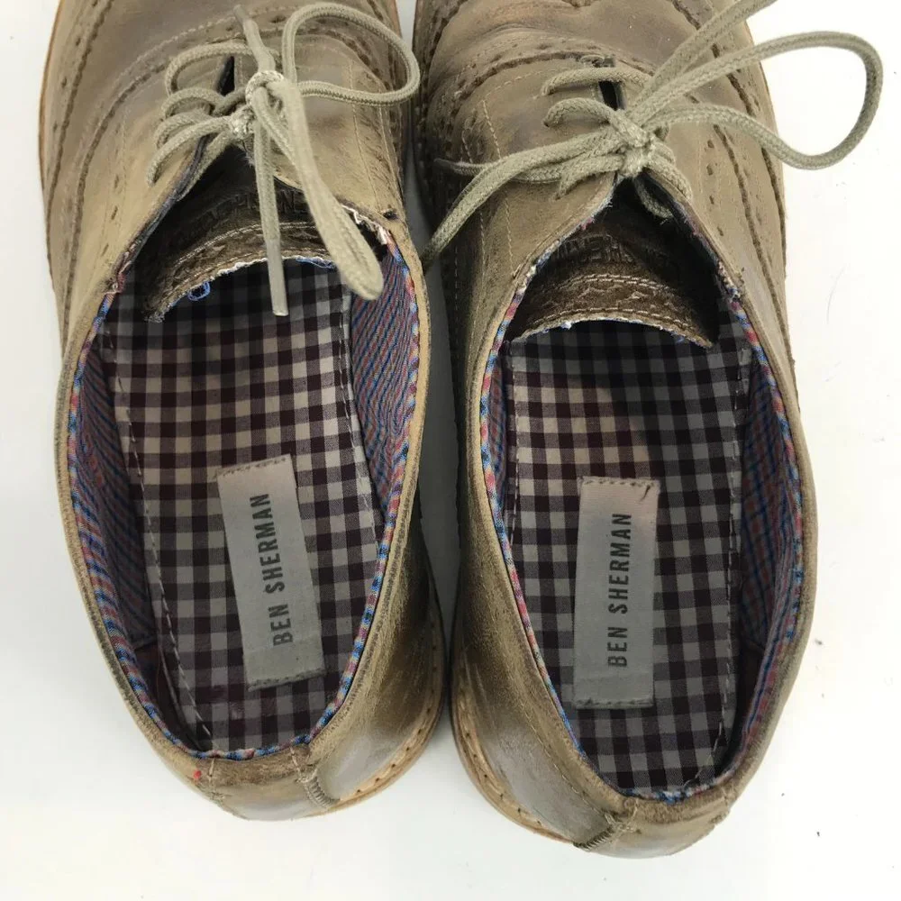 Ben Sherman Tan leather wing tip oxford US 9.5 EU 42.5